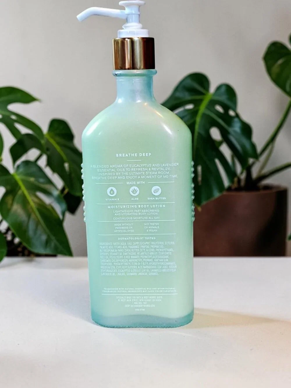 BATH & BODY WORKS MOISTURIZING BODY LOTION AROMA BREATHE DEEP EUCALYPTUS NEW